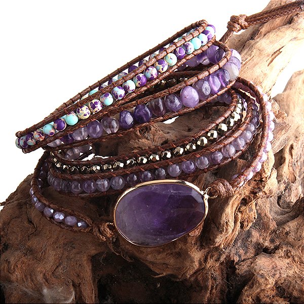 Pulseira Bohemian Pedras Naturais