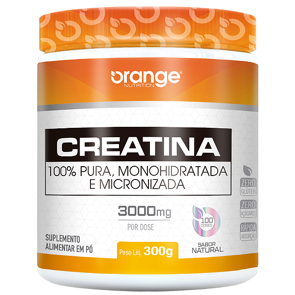 Creatina Monohidratada Micronizada 300g - Orange Nutrition #DESCONTO