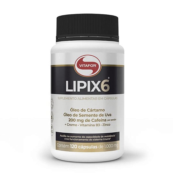 Lipix 6 - Óleo de Cártamo e Cafeína - Vitafor
