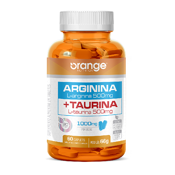 ARGININA TAURINA 60 TABLETES 1.1G ORANGE