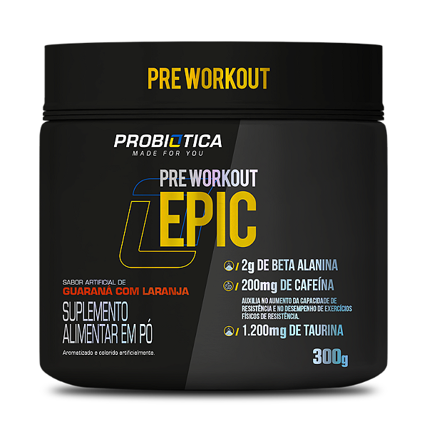 PRÉ TREINO ÉPIC (300G ) - PROBIÓTICA