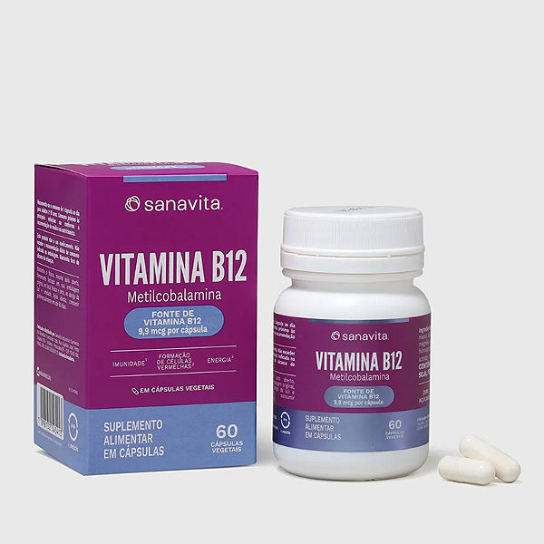 VITAMINA B12 60 CÁPSULAS (METILCOBALAMINA) - SANAVITA