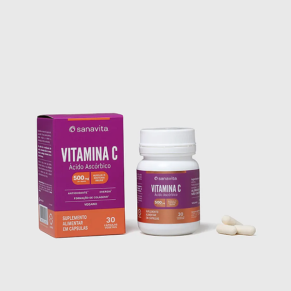 VITAMINA C (ACIDO ASCORBICO) 30 CAPS - SANAVITA