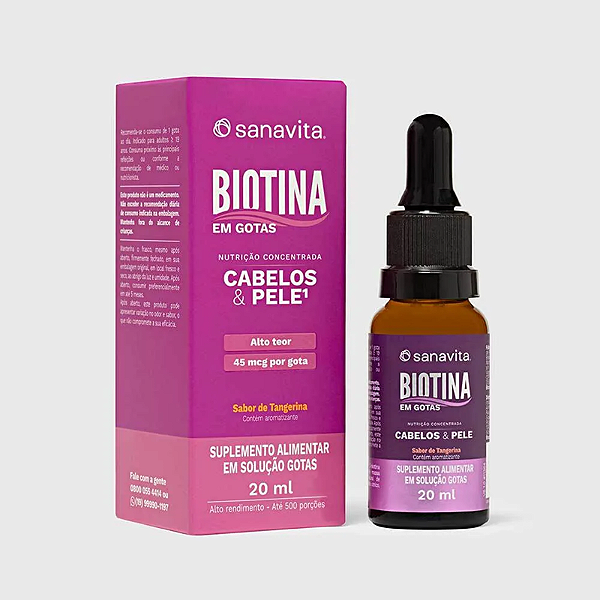 BIOTINA EM GOTAS 20ML - SANAVITA