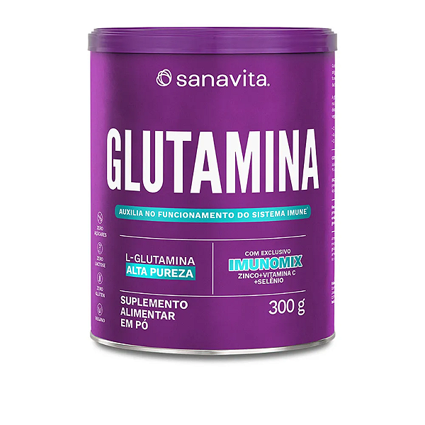 GLUTAMINA IMUNOMIX VITAMINA C E ZICO (300G) - SANAVITA