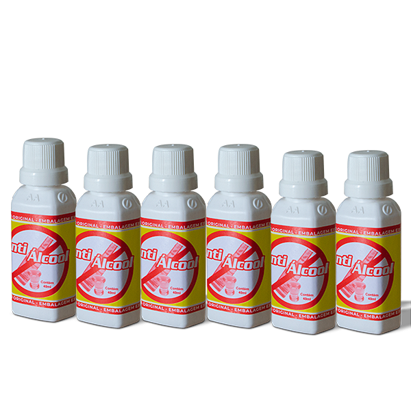 Antiálcool - Natural  Combate alcoolismo = Kit com 6 unidades