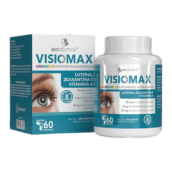 Suplementação Biocêutica  - Visiomax  - Visão - caixa com 12 frascos