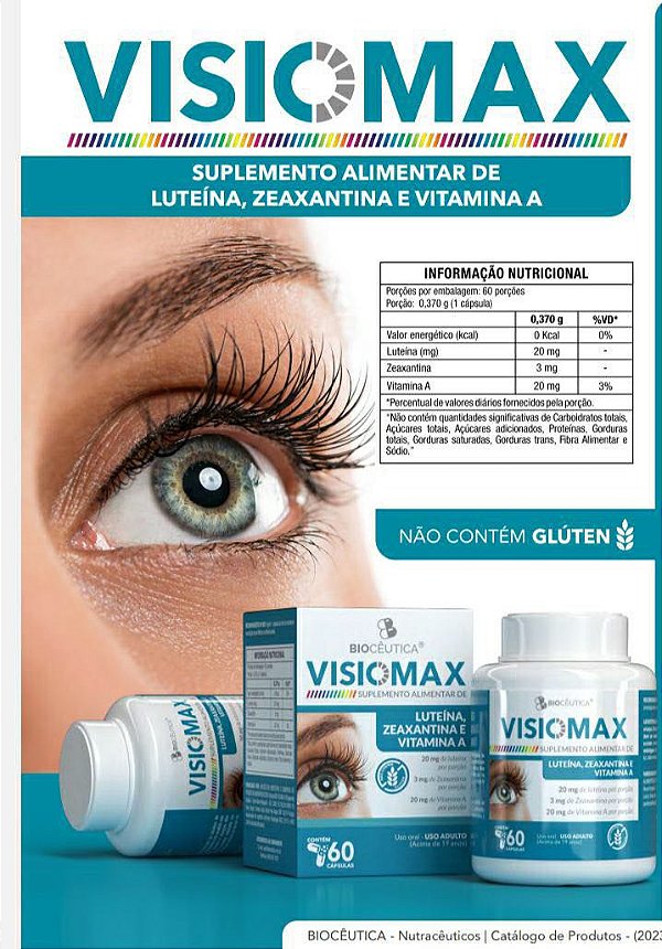 Suplementação  Biocêutica -Visiomax vitamina da visâo
