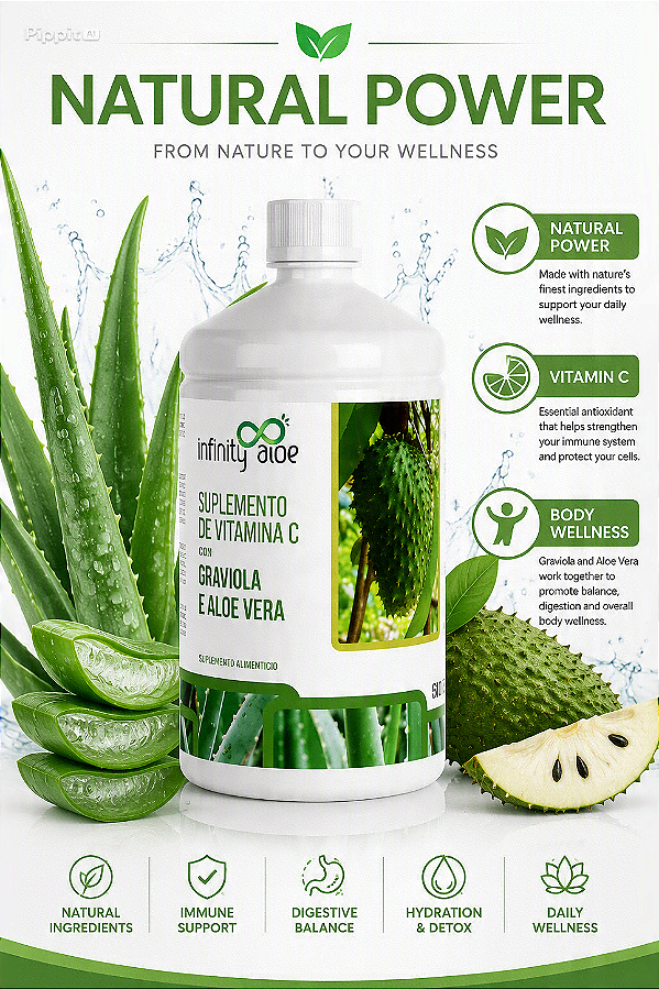 Bebida GEL DE ALOE VERA COM GRAVIOLA 1 LITRO
