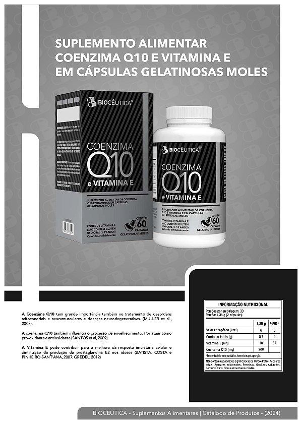 Splemento  alimentar bioceútica Q10 Coezima  caixa  com 12 frascos