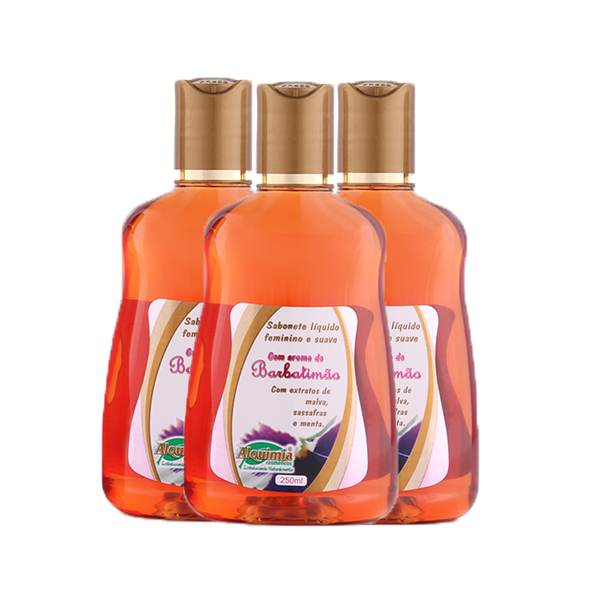 Sabonete Líquido Feminino e Suave com Aroma de Barbatimão Cx C  12 unidades