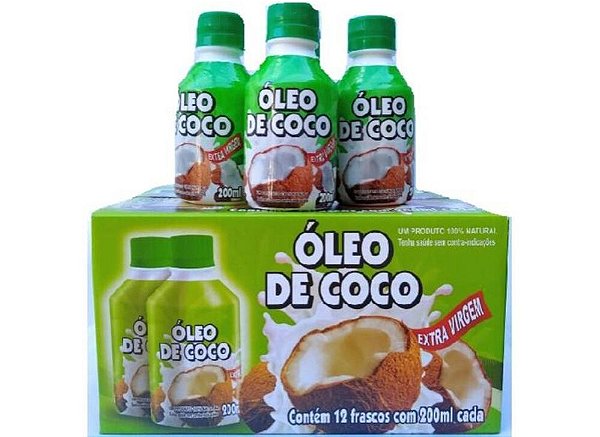 Óleo de Coco Extra Virgem 200 ml Nectamel Cx  Com  12 unidades