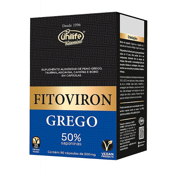 Fito Viron Grego em cápsulas 500 mg | Unilife