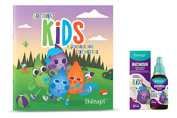 Floral De Bach Kids Sonequita + Livro Gotinhas Kids Jornada