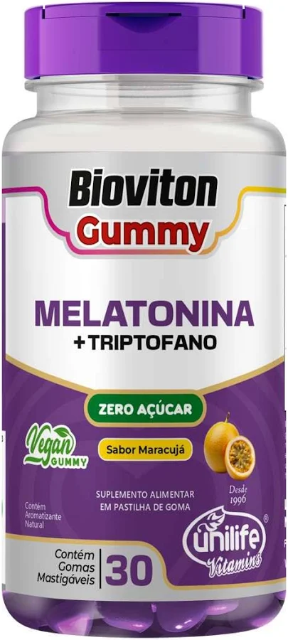 Gummy Melatonina + Triptofano 30 Gomas Unilife - goma