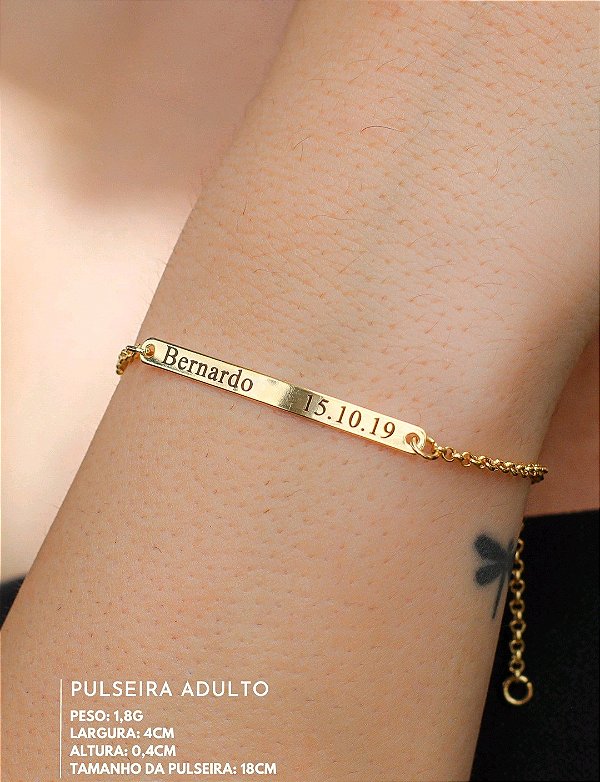 Pulseira com Elo Português Personalizada