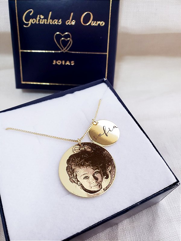 Colar Dois Pingentes Personalizado
