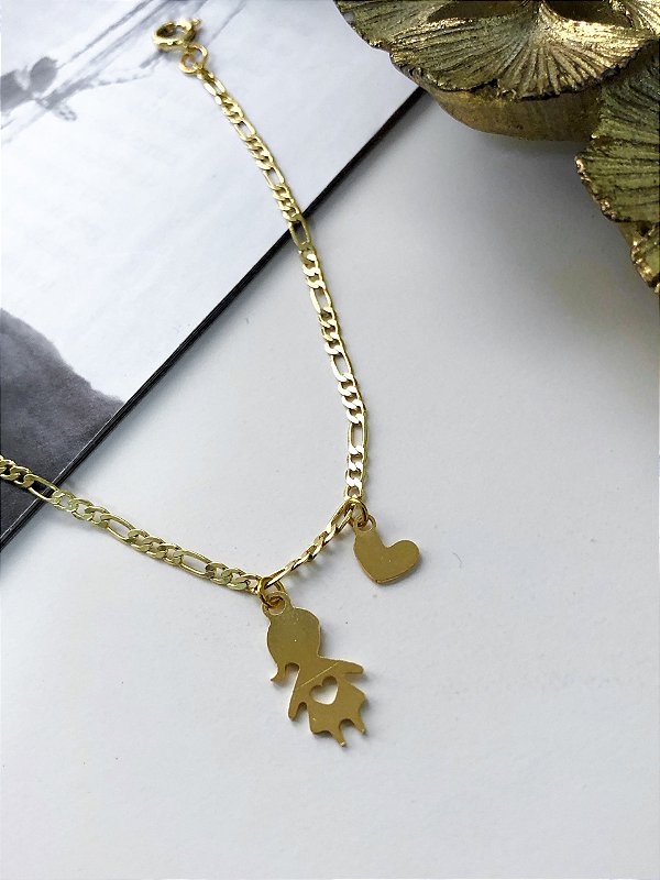 Pulseira Elos 3x1 com Pingentes