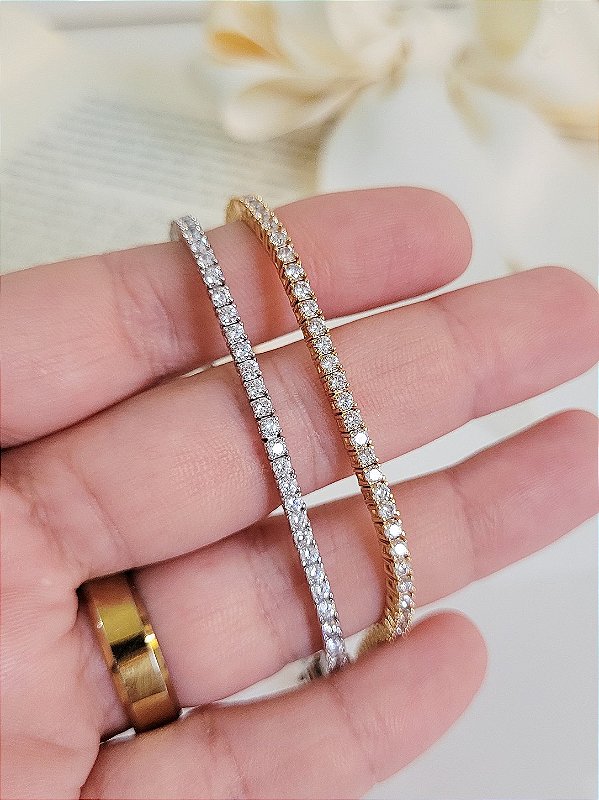 Pulseira Riviera Cristal 3mm