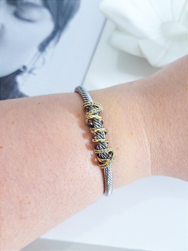 Bracelete Voltas Cravejado