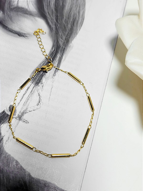 Pulseira Mini Elos e Canutilhos