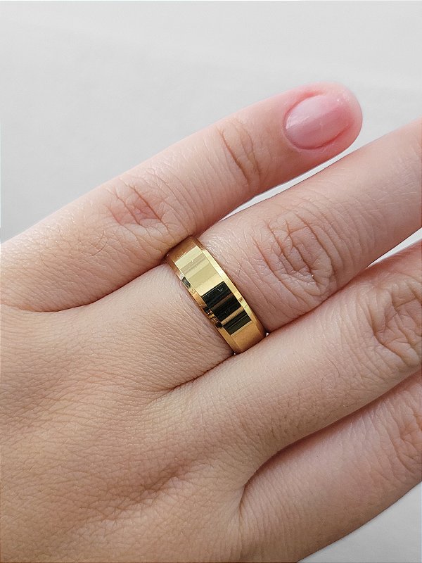 Aliança Quadrada 6mm