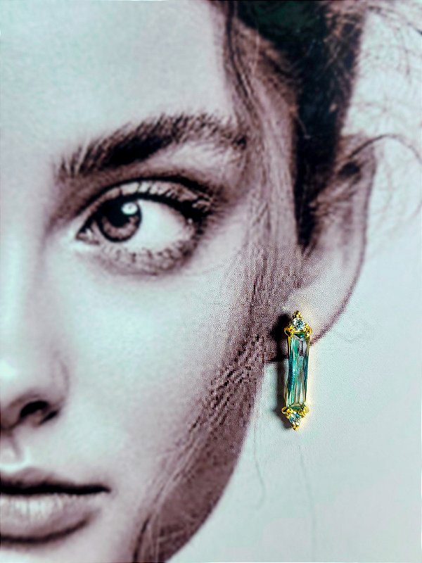 Brinco Pedra Topázio