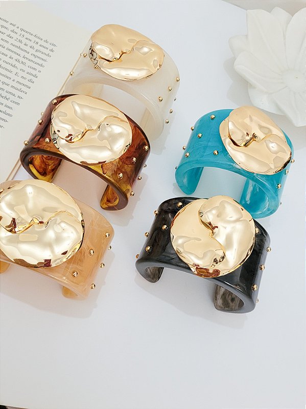 Maxi Bracelete em Acrílico Cores