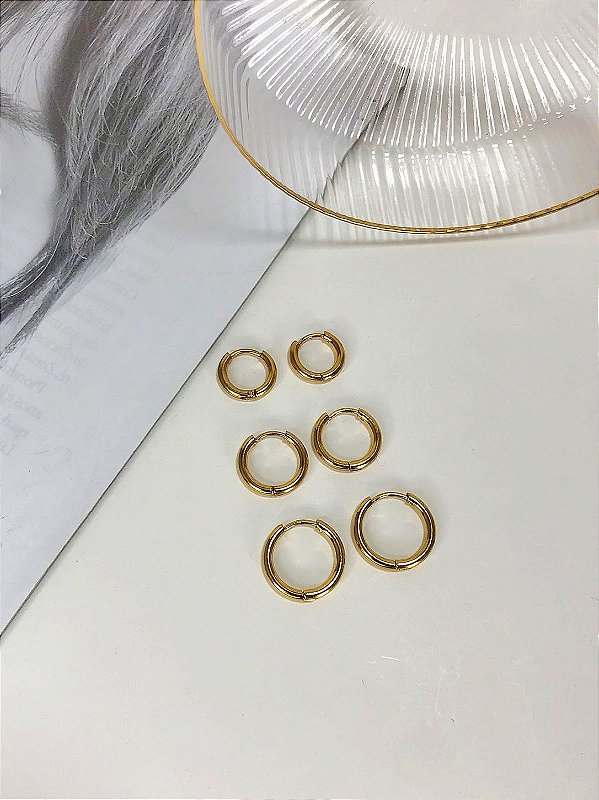 Trio de Argolas Lisas