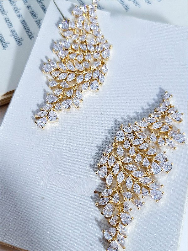 Brinco Ear Cuff Cascata de Zircônias