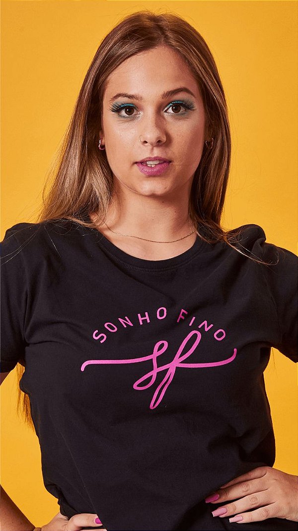 Camiseta Feminina Logo Preta