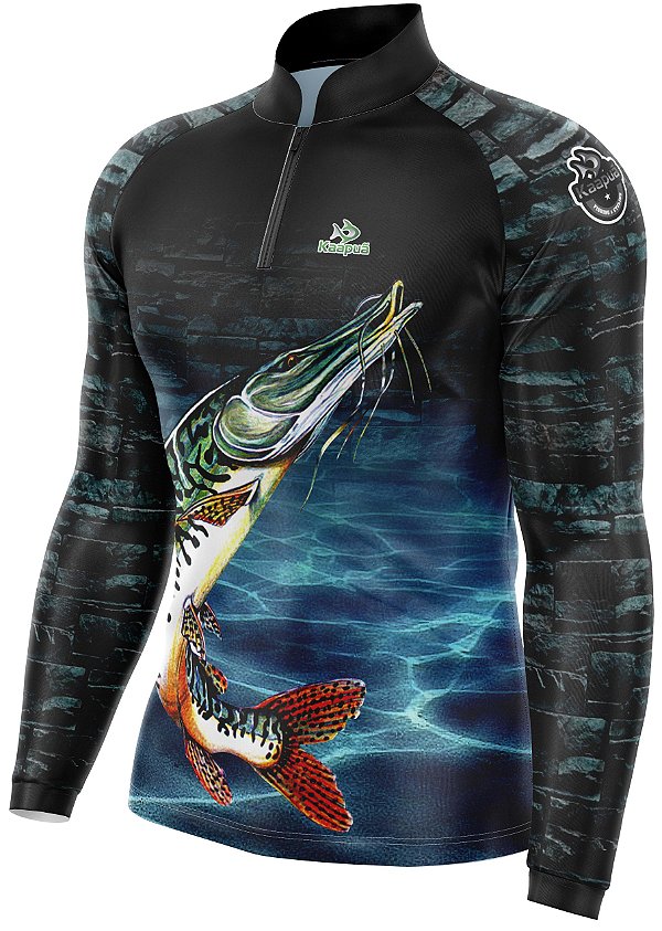 Camiseta de pesca personalizada - loja e-commerce especializada em