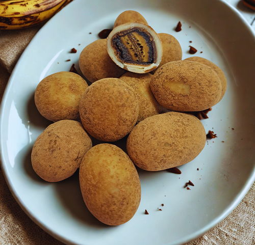 Drágeas de Banana com Chocolate " Banoffe" 125g - Vegana e Sem Glúten