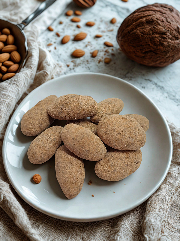 Drageado de Amendoas com Chocolate 53% - Vegano e sem Sem Gluten