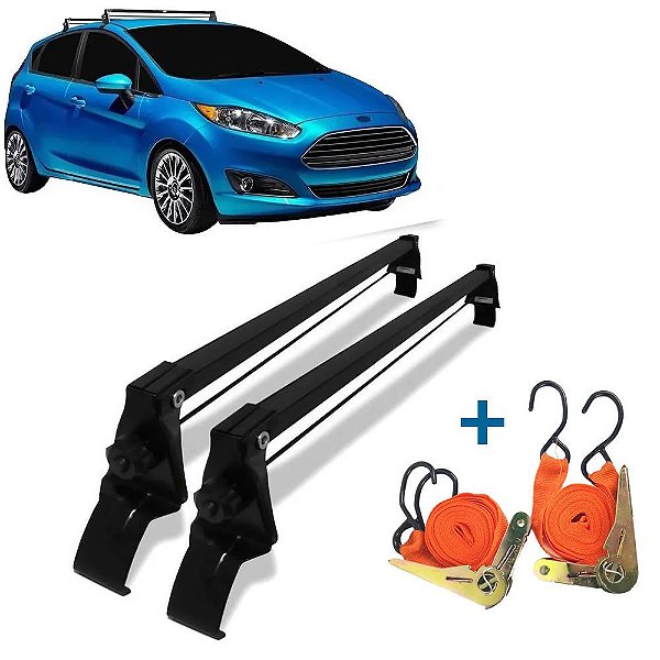Rack de Teto Ford New Fiesta 2013 à 2019 + 2 Cintas Catraca