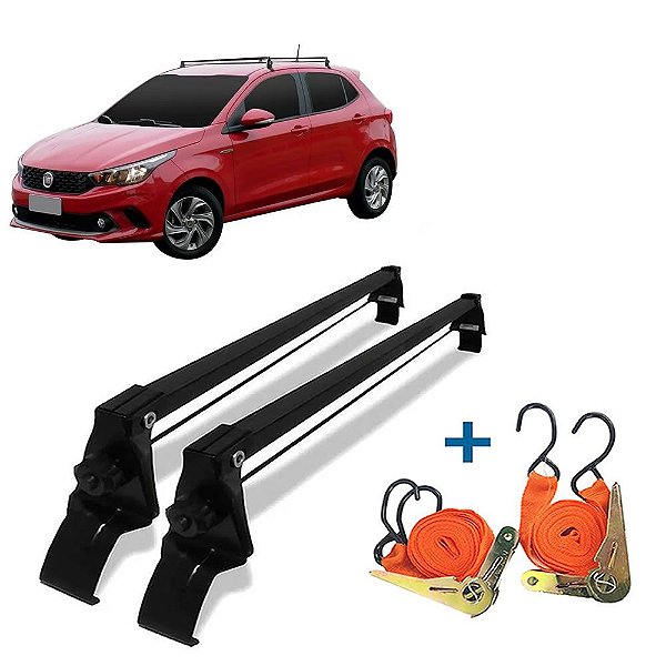 Rack Teto Fiat Argo 17 até 20 Bagageiro + 2 Cintas Catraca
