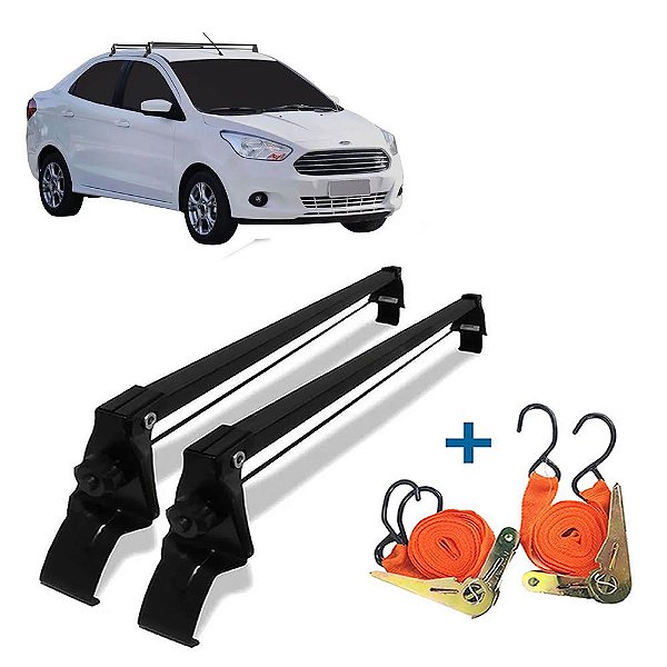 Rack Teto Ford Ka Hatch e Sedan 14 até 20 + 2 Cintas Catraca