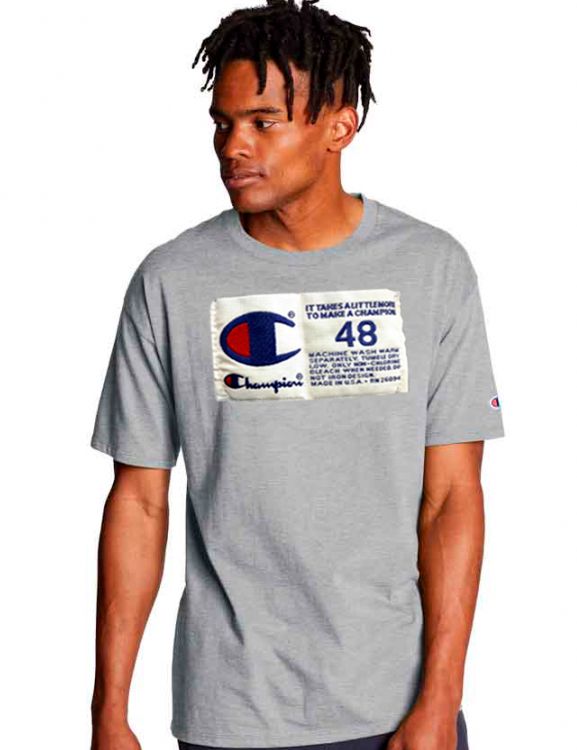 Camiseta Champion - Cinza Jock Tag