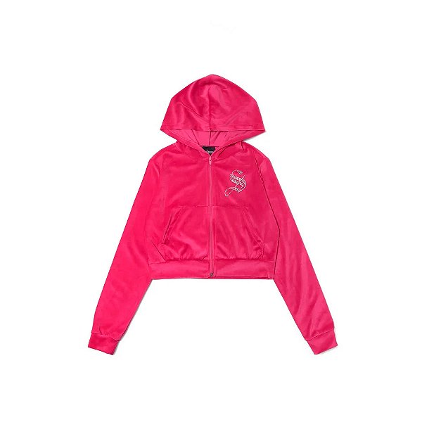 Cropped Sufgang - Moletom Plush Sufbabys Zip Up Rosa