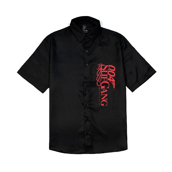 Camisa Sufgang - Sufgang 004 spy Button-Up Shirt Preta
