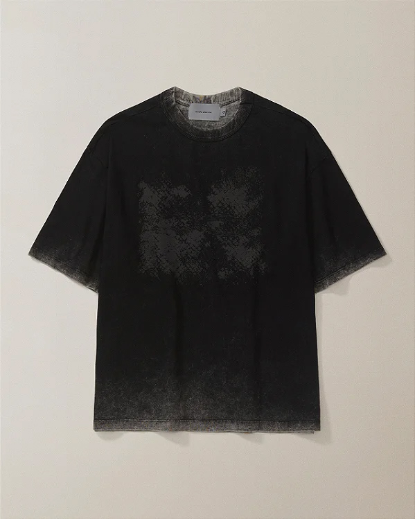 Camiseta Quadro Creations - Particulas Boxy Stoned Preto