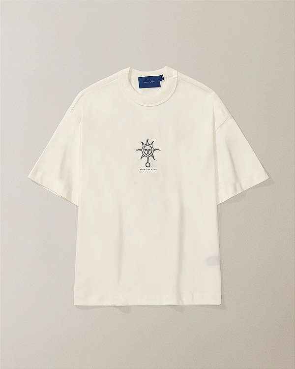 Camiseta Quadro Creations - Sol em S.A Boxy Branca