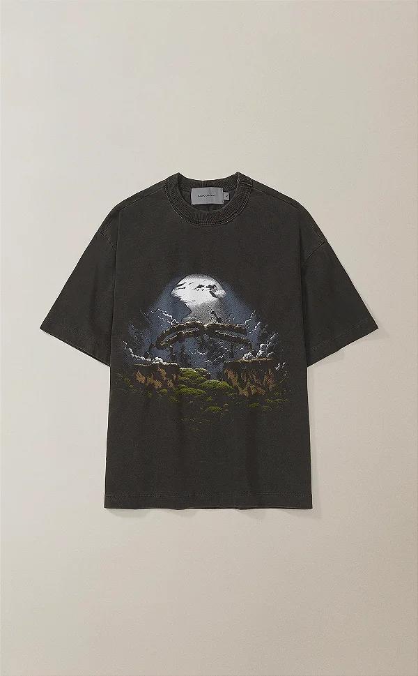 Camiseta Quadro Creations - Formigas Boxy Stoned Preto