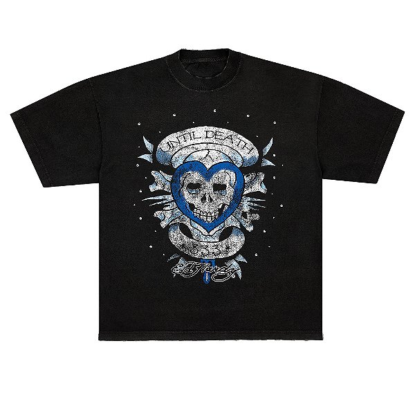 Camiseta "Until Death" Ed Hardy x Matuê Preta