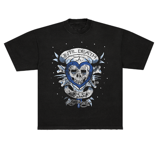 Camiseta "Until Death" Ed Hardy x Matuê Preta