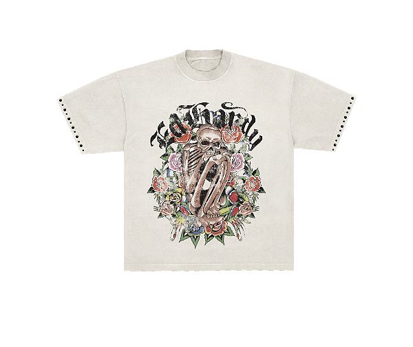 Camiseta "Garden Of Bones" Ed Hardy x Matuê Branca