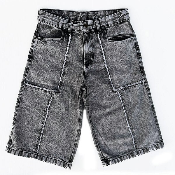 Jorts Toth Brand - Jorts Jeans Marmorizado Recorte