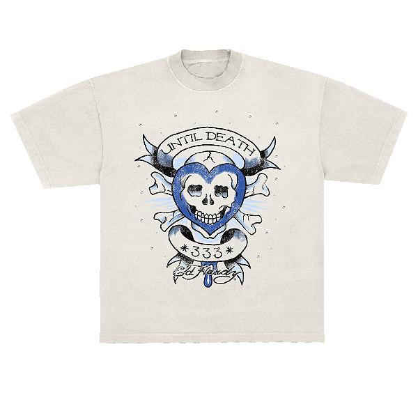 Camiseta "Until Death" Ed Hardy x Matuê Branca