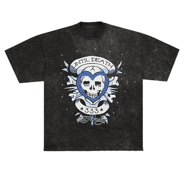 Camiseta "Until Death" Ed Hardy x Matuê Estonada