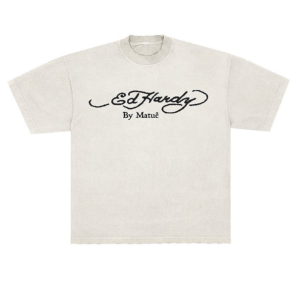 Camiseta "By Matuê" Ed Hardy x Matuê Branca